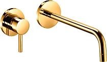 Смеситель Paffoni Light LIG101HGSP70 С ВНУТРЕННЕЙ ЧАСТЬЮ, для раковины, золото медовое брашированное