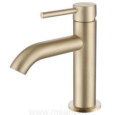 Смеситель ABBER Wasser Kreis AF8110G для раковины, золото матовое