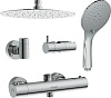 Душевая система Cersanit BRASKO 63066 (смеситель термостатический) 3 режима шланг 150 металл