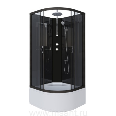 Душевая кабина Niagara Classic NG-6508-14BKT (90х90х210) высокий поддон(40см),черный,стекло тонированное