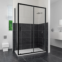 Душевой уголок RGW Classic CL-48B 100x90, профиль матовый черный