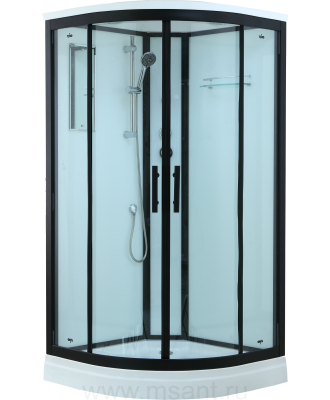 Timo Standart T-6601 Black Fabric душевая кабина (100*100*220), шт