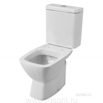 Унитаз-компакт Santek Нео прямой выпуск, двухрежимная арматура, сиденье дюропласт 