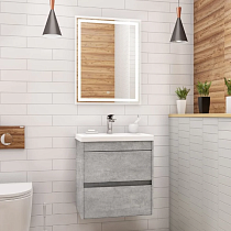 Мебель для ванной Art&Max Family 50, подвесная, Cemento Veneto