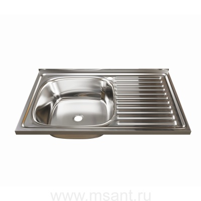 Мойка 80х50 (0,4) лев вып 1 1/2 MIXLINE 16 см