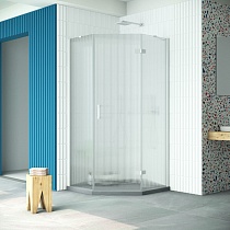 Душевой уголок Vegas Glass AFA-Pen Retta 90 01 Moru R профиль белый стекло Moru