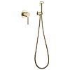 Смеситель ABBER Emotion AF8825G с гигиеническим душем, золото матовое
