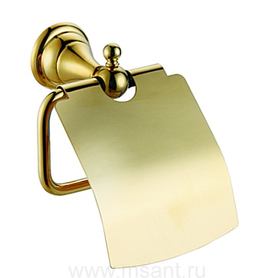 Держатель туалетной бумаги Azario ELVIA с крышкой, золото (AZ-91110G)