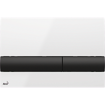 Кнопка смыва AlcaPlast M1710-8 белая/черная