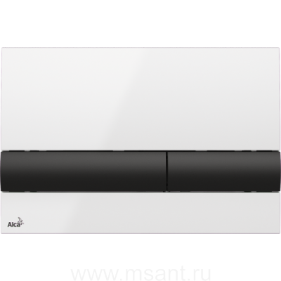 Кнопка смыва AlcaPlast M1710-8 белая/черная