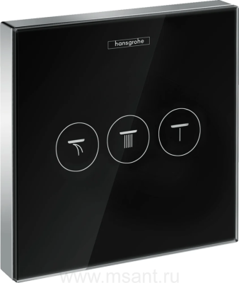 Переключатель потоков Hansgrohe ShowerSelect 15736600 на три потребителя, черный