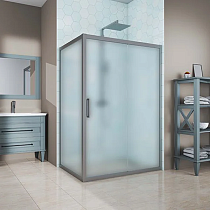 Душевой уголок Kubele DE019R-MAT-MT 100х90 см, профиль матовый хром