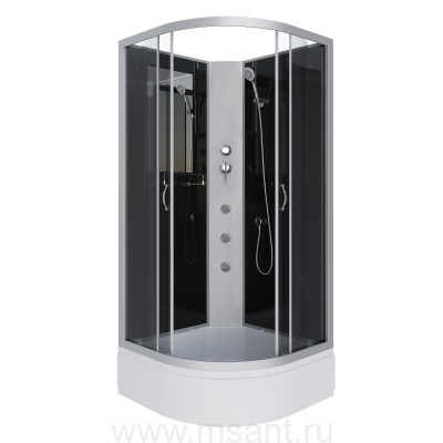 Душевая кабина Niagara Classic NG-3503-14BKG (80х80х200) средний поддон(26см),стекло тонированное 