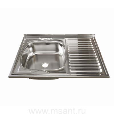 Мойка 80х60 (0,4) лев вып 1 1/2 MIXLINE 16см