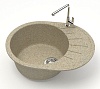 Кухонная мойка AZARIO Light 575х440х215) искусственный мрамор, цвет Песочный (CS00079922)