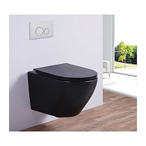 Унитаз подвесной AZALEA (Matt Black). Размер: 480x365x360.