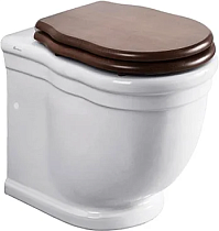 Унитаз приставной ArtCeram Hermitage HEV005 01 крышка орех, с микролифтом, петли бронза