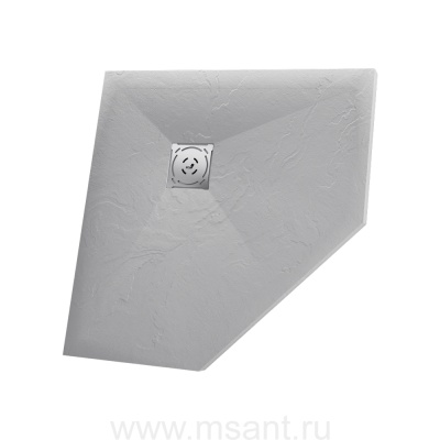 Душевой поддон трапеция RGW ST/T-Co Бетон (1000x1000)