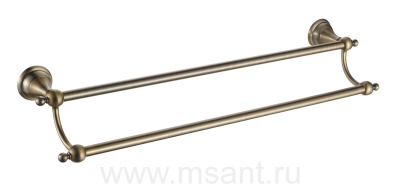 Полотенцедержатель Azario ELVIA трубчатый двойной, бронза (AZ-91102Q)