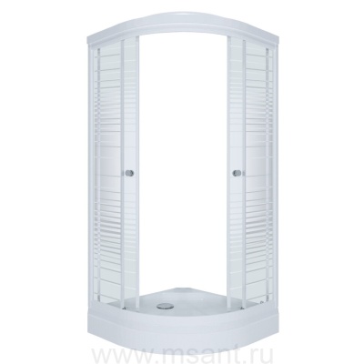 Душевой уголок Triton Стандарт 90х90 А АКВА - ПОЛОСЫ с поддоном +сифон E410CL