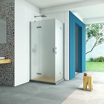 Душевой уголок Vegas Glass AFA-F Retta 90*80 07 10 L профиль матовый хром стекло сатин