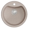 Мойкa MIXLINE ML-GM09 круглая, песочная (302), 510 мм (глуб. чаши 190)
