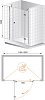 Душевая дверь в нишу Cezares Verona B13 30/60/40 P Cr R