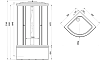 Душевая кабина Triton Лайт Щ0000061838 90х90 Б Градиент, Белый ДН4 с поддоном +сифон E410CL