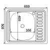 Мойка 60х50 (0,4) прав вып 1 1/2 MIXLINE 16см