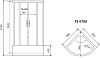 Душевая кабина Timo Eco TE-0780 P с высоким поддоном, с сиденьем