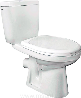 Унитаз-компакт Santek Анимо 1WH302135 прямой выпуск, двухрежимная арматура, сиденье дюропласт softclose