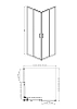 AQUATEK Душевой уголок Aquatek квадратный, двери раздвижные 900x900x2000 профиль хром, стекло прозрачное (старый артикул AQNAA1142-90)