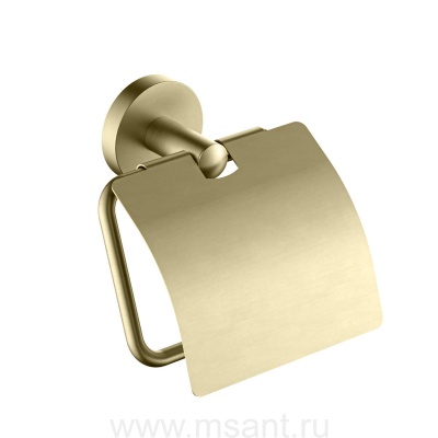 Aquatek AQ4209BG ОБЕРОН бумагодержатель с крышкой, шлиф. золото