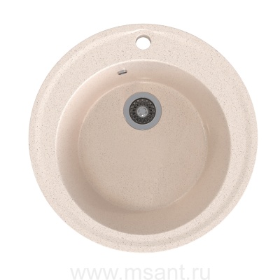 Мойкa MIXLINE ML-GMS01 СТАНДАРТ круглая, бежевый (328), 470мм (глуб. чаши 180)
