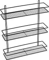 Полка Fixsen FX-730B-3 прямая, черная