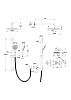 Душевая система Cersanit MODUO 64087 встраиваемая (смеситель стандартный) 6 режимов шланг 150 металл
