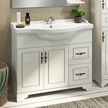 Тумба Comforty Севилья 100 слоновая кость с раковиной Comforty Т-9315