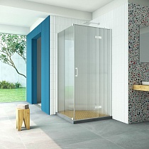 Душевой уголок Vegas Glass AFP-Fis Retta 120*80 01 Moru R профиль белый стекло Moru