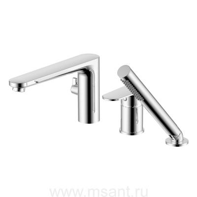 Смеситель Aquatek AQ1848CR НИКА на борт ванны на 3 отв.