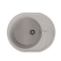Мойкa MIXLINE ML-GMS08 СТАНДАРТ овальная с крылом, светло-серый (310), 570*460*170мм