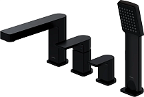 Смеситель Omnires Baretti BA7832BL на борт ванны, чёрный