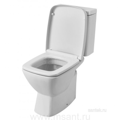 Унитаз-компакт Santek Нео 1WH302187 прямой выпуск, двухрежимная арматура, сиденье дюропласт