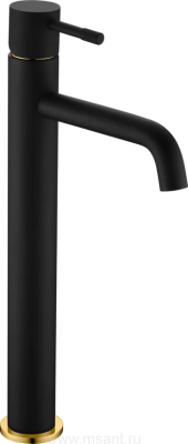 Смеситель Boheme Uno 462-BG для раковины, black gold