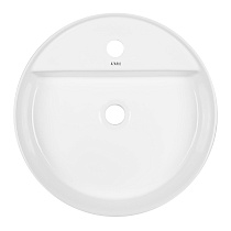 Раковина накладная Azario 450х450х110 круглая, белый глянец