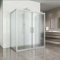 Душевой уголок Kubele DE019R4U-MAT-MT 140х100 см, профиль матовый хром