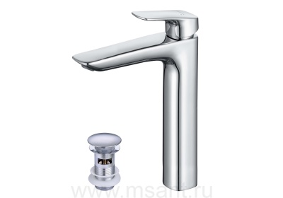 Смеситель для раковины 227 с донным клапаном AQUATEK AQ1005CR ВЕГА 