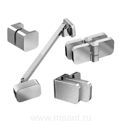 Набор металлических компонентов B SET для двери BSD2-100 R, хром, D01000A085