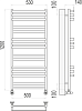 Полотенцесушитель водяной Terminus Линц П15 500х1200