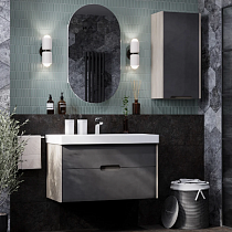 Мебель для ванной AQUATON Оливия 90 грей/дуб ойстер