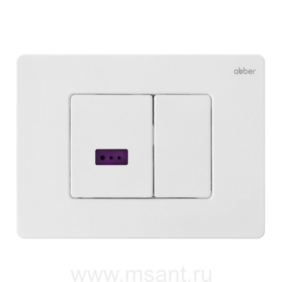 Кнопка смыва сенсорная ABBER AC0122SMW белая матовая